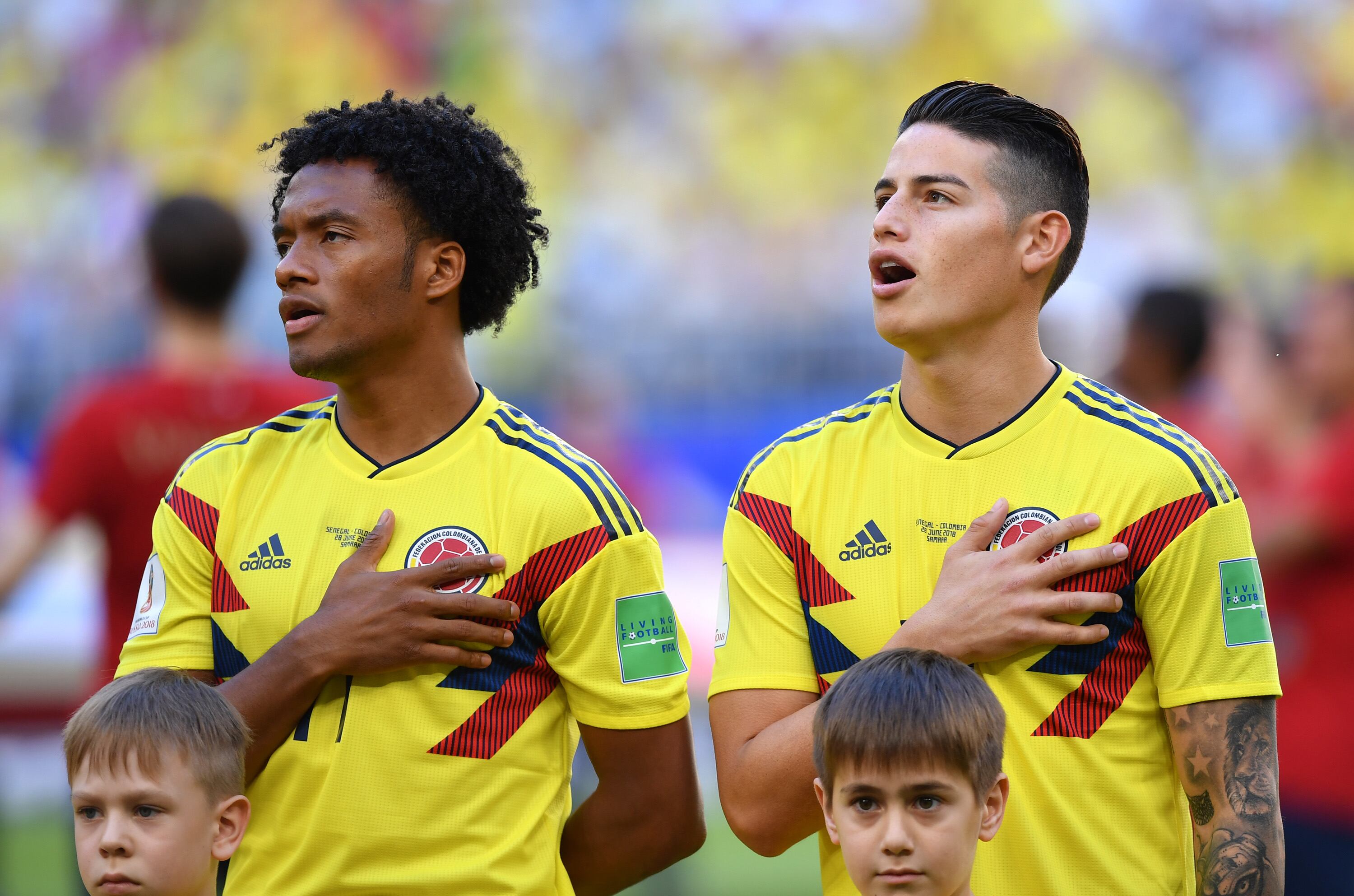 James Rodríguez y Cuadrado en el Mundial de Rusia 2018