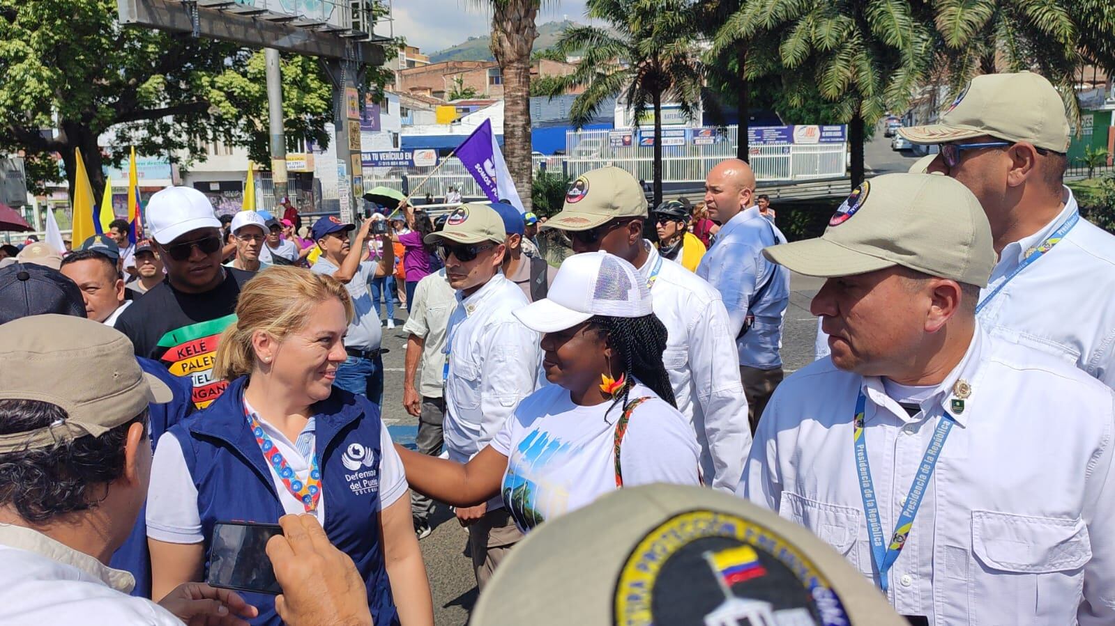 Francia Márquez, vicepresidenta de Colombia en medio de las marchas del 1 de mayo en Cali.