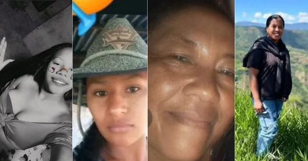 Las víctimas fueron identificadas como Jeidy Daneisy Morales,  Daniela Yinet Mosquera, Luz Eneida Lame  y Etelvina Mosquera, residentes en la vereda Piedras Negras y dos personas más heridas Juliana Mosquera y Jhorman Mosquera.