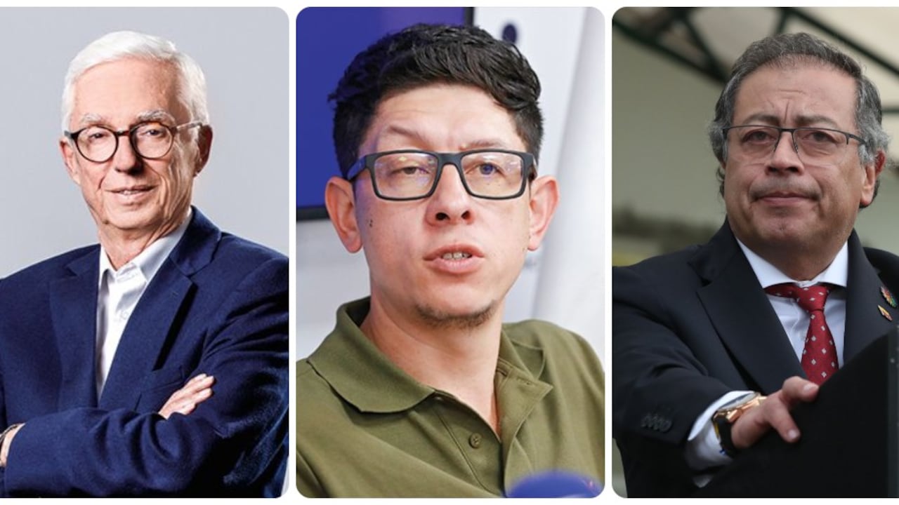 Jorge Enrique Robledo, Daniel Rojas y Gustavo Petro.