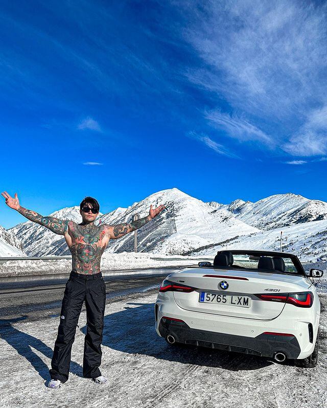 Yéferson Cossio tiene gran parte de su cuerpo tatuado.