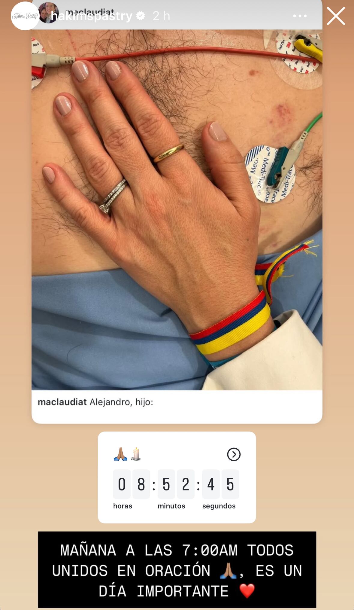 Yvette y Denise Hakim compartieron publicación luego de que se publicara foto de Miguel Uribe Turbay en el hospital.