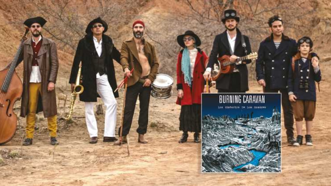 ‘Las historias de los hombres’ es el primer sencillo del nuevo álbum de estudio de la banda colombiana Burning Caravan. Grabaron el video en el desierto de La Tatacoa. Lo protagoniza Lukas Martí, el hijo de Francisco Martí, vocalista del grupo. Foto: Sandra Ojeda.