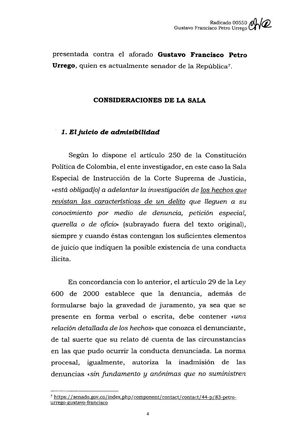 Corte Suprema archivó tres denuncias contra Petro.