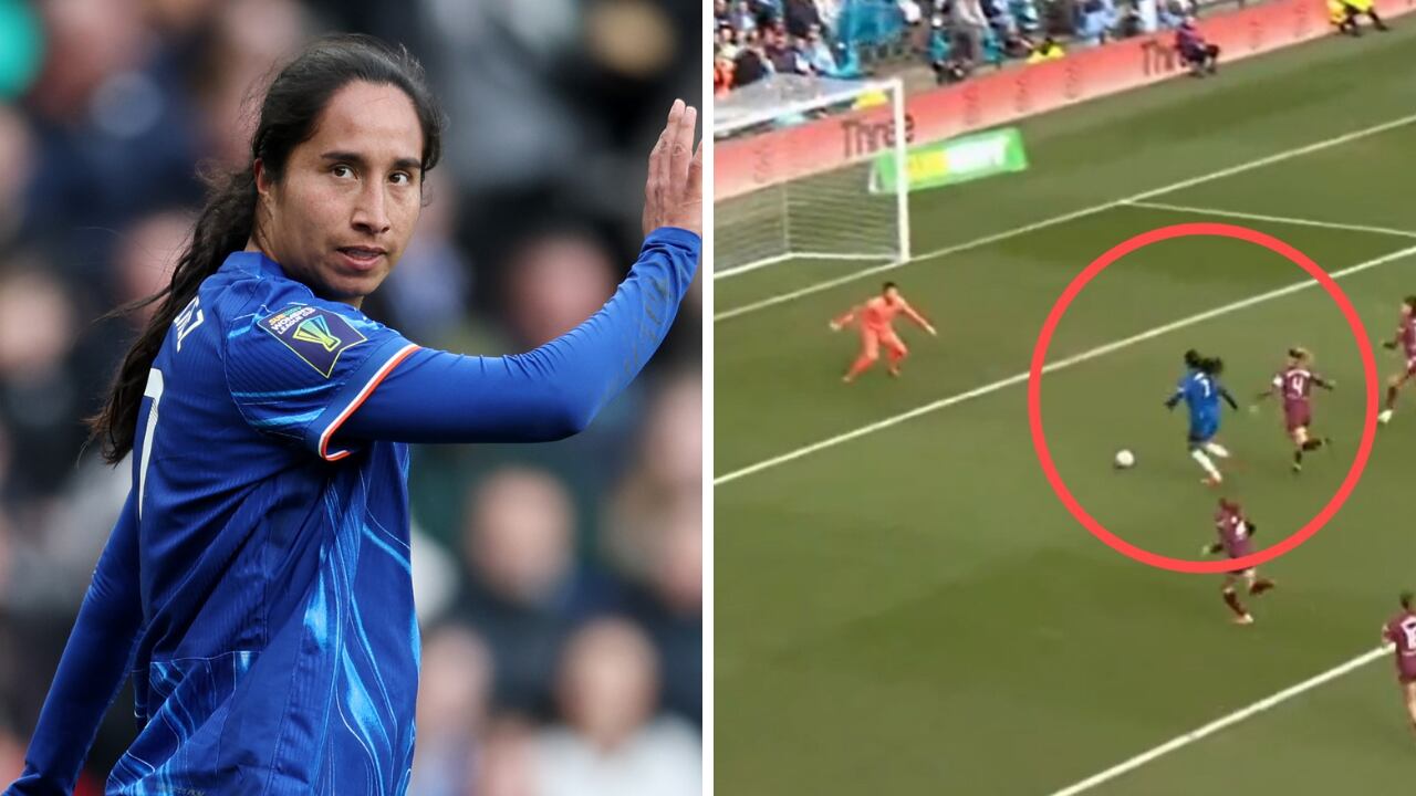 Gol de Mayra Ramírez en el título de Chelsea, ante Manchester City, por la League Cup.