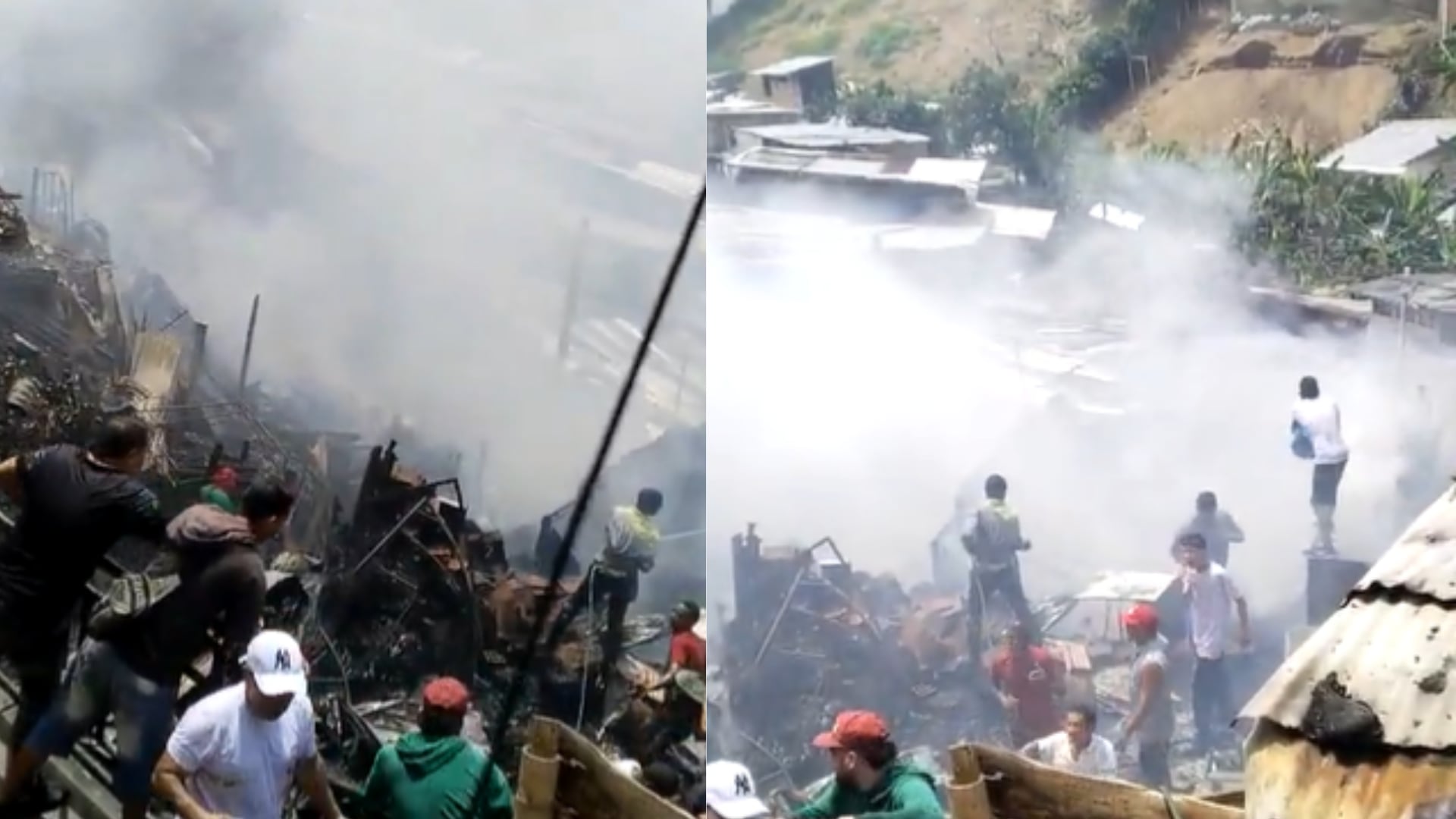 Voraz incendio en Pereira.