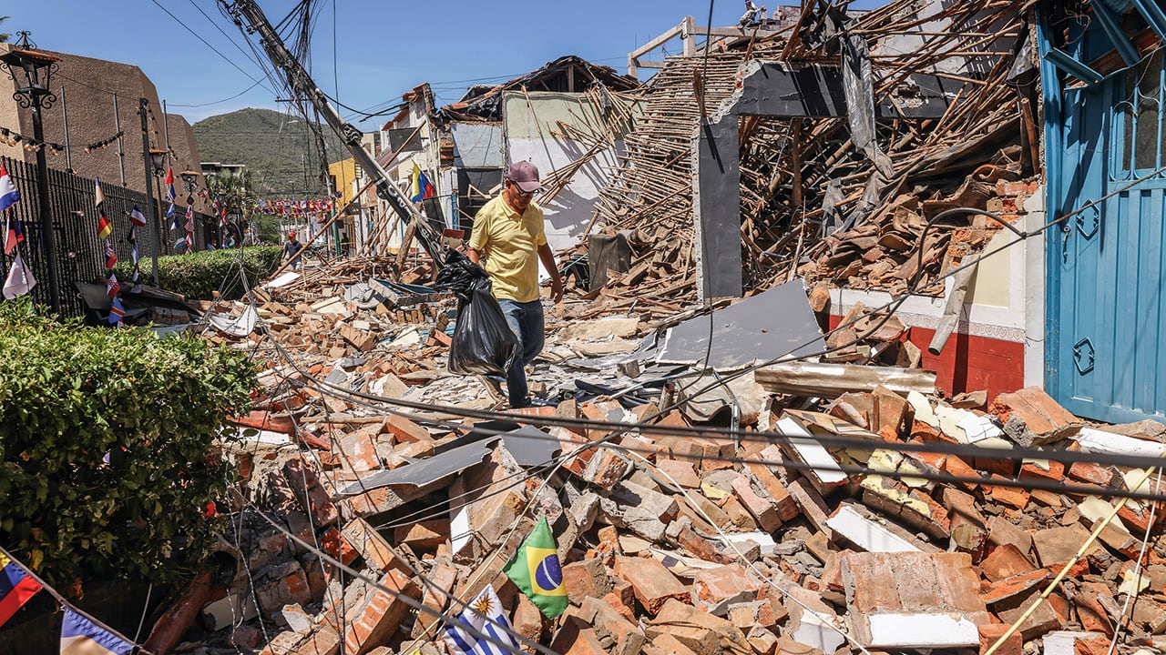 El municipio de Roldanillo, en el Valle del Cauca, fue una de las zonas más afectadas por el terremoto del pasado lunes.