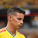VANCOUVER, CANADA - JULY 07: James Rodriguez #10 of Colombia shows dejection after their defeat through the penalty shootout after the FIFA World Cup 2026 Round of 16 match between Switzerland and Colombia at BC Place Vancouver on July 07, 2026 in Vancouver, British Columbia, Canada. (Photo by Alex Pantling - FIFA/FIFA via Getty Images)
