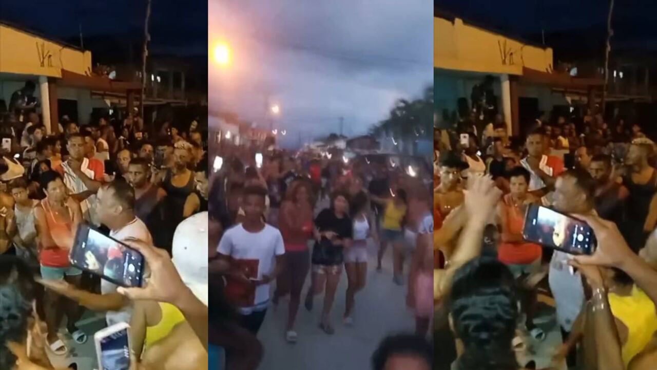 Varios videos circularon en las redes sociales de personas gritando "viva Cuba Libre", mientras que otros videos muestran a militares reprimiendo las protestas.
