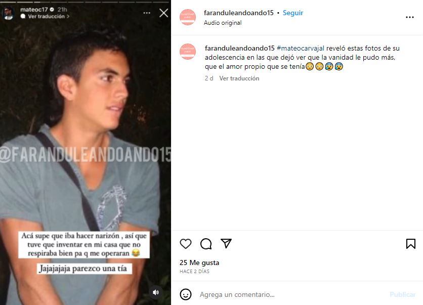 El deportista compartió unas imágenes con sus seguidores.