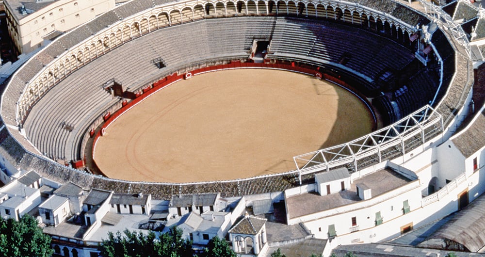 La plaza de toros, en España. 