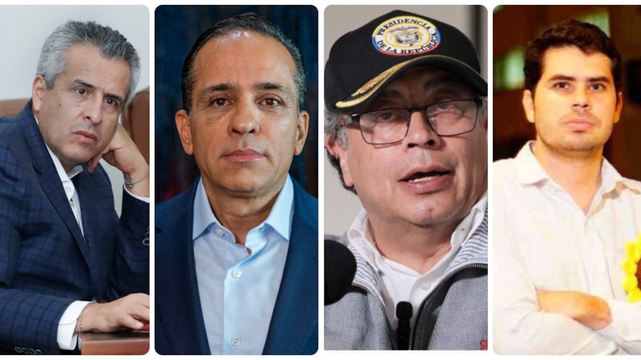 Luis Fernando Velasco, Alexander López, Gustavo Petro y Fabián Díaz.