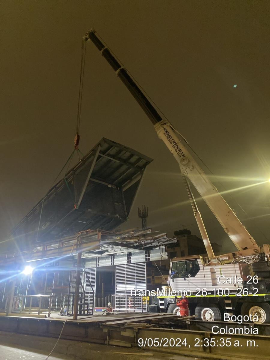 Desmonte estación de TransMilenio Calle 26