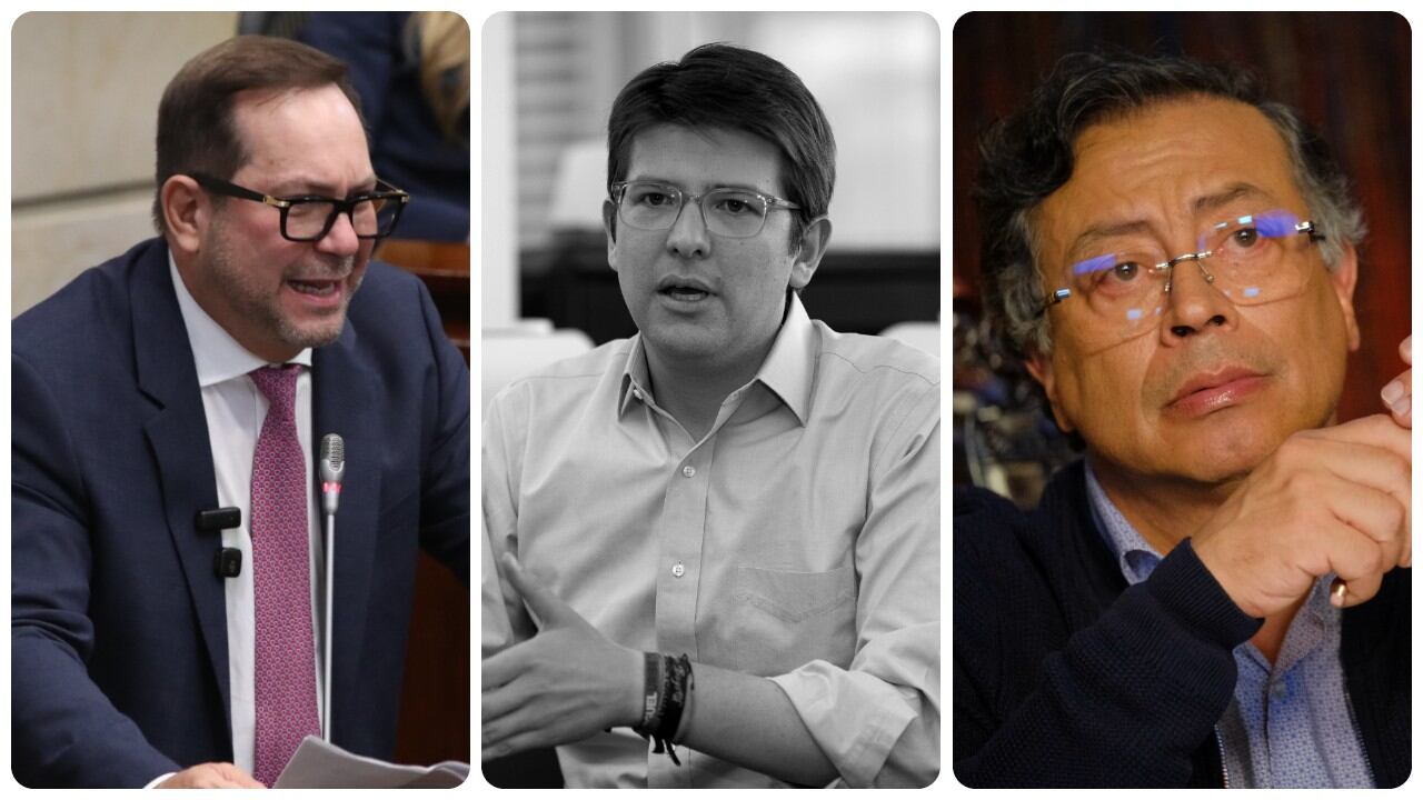 Lidio García, Miguel Uribe Turbay y Gustavo Petro.