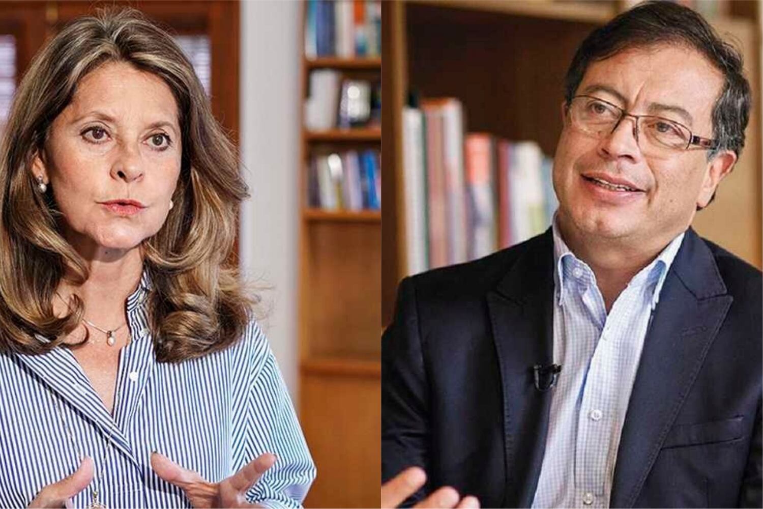 Gustavo Petro y Marta Lucía Ramírez