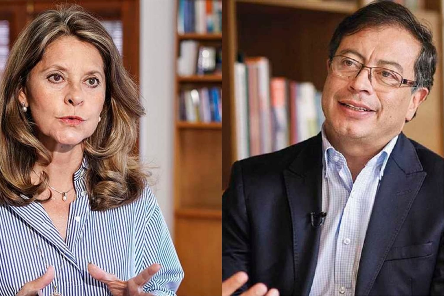 Gustavo Petro y Marta Lucía Ramírez