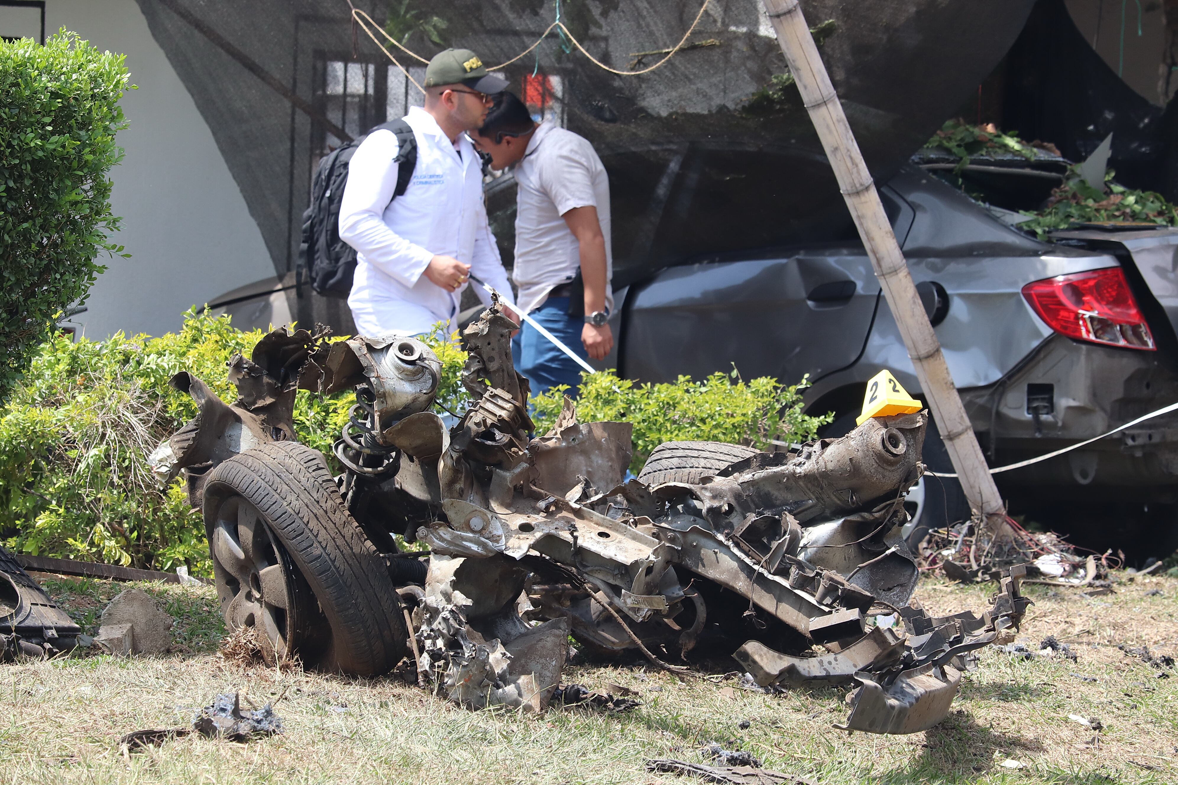 Atentado terrorista con carrobomba en Potrerito corregimiento de Jamundí Valle del Cauca