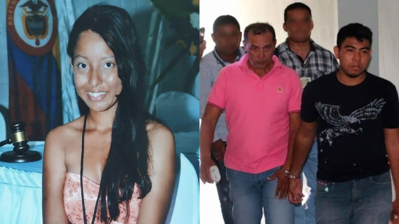 Nataly Melody Salas Ruiz y dos de sus condenados agresores.