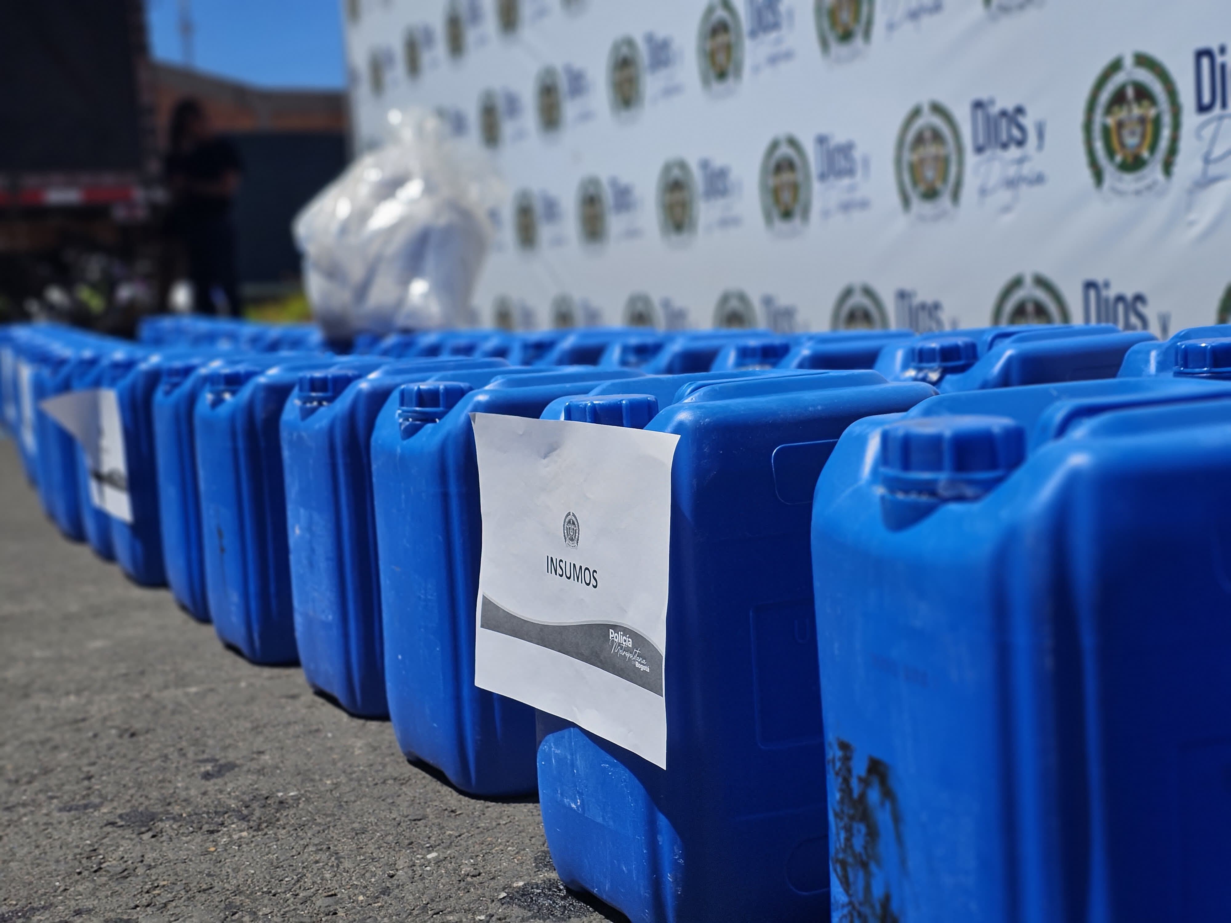 Incautación de ácido sulfúrico y permanganato de potasio