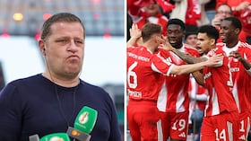 Max Eberl (izq.), director deportivo del Bayern Múnich, revela el jugador de la plantilla por el que no van a ejercer la opción de compra.