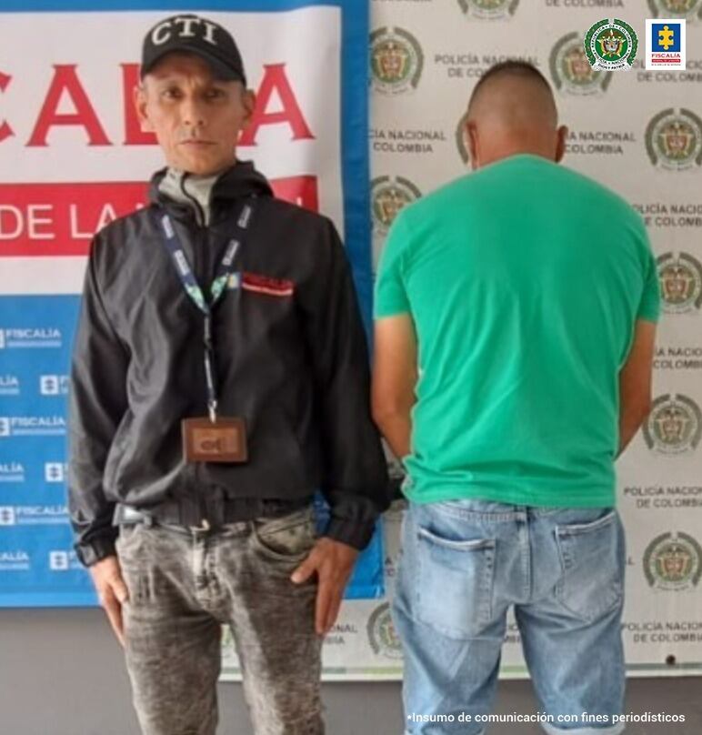 Integrantes del CTI de la Fiscalía dieron captura en el barrio San Rafael del municipio de El Espinal a un hombre que es acusado de agredir física y verbalmente a su pareja sentimental