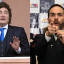 Javier Milei (izq.), presidente de Argentina, y Abelardo de La Espriella, candidato presidencial.