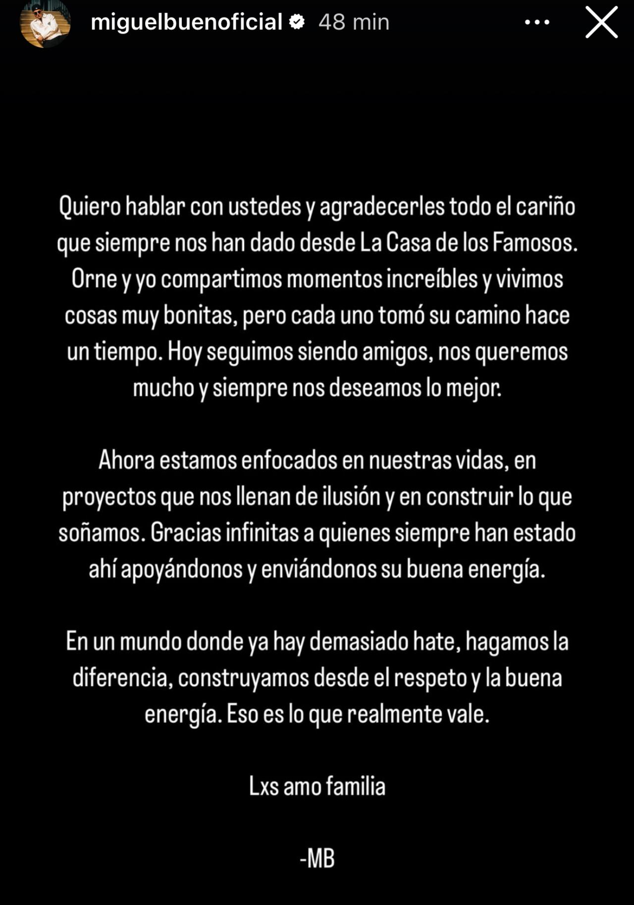 El cantante urbano reveló que su relación con Ornella Sierra terminó hace algún tiempo.