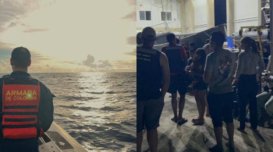 Rescate de 25 migrantes en la isla de San Andrés.