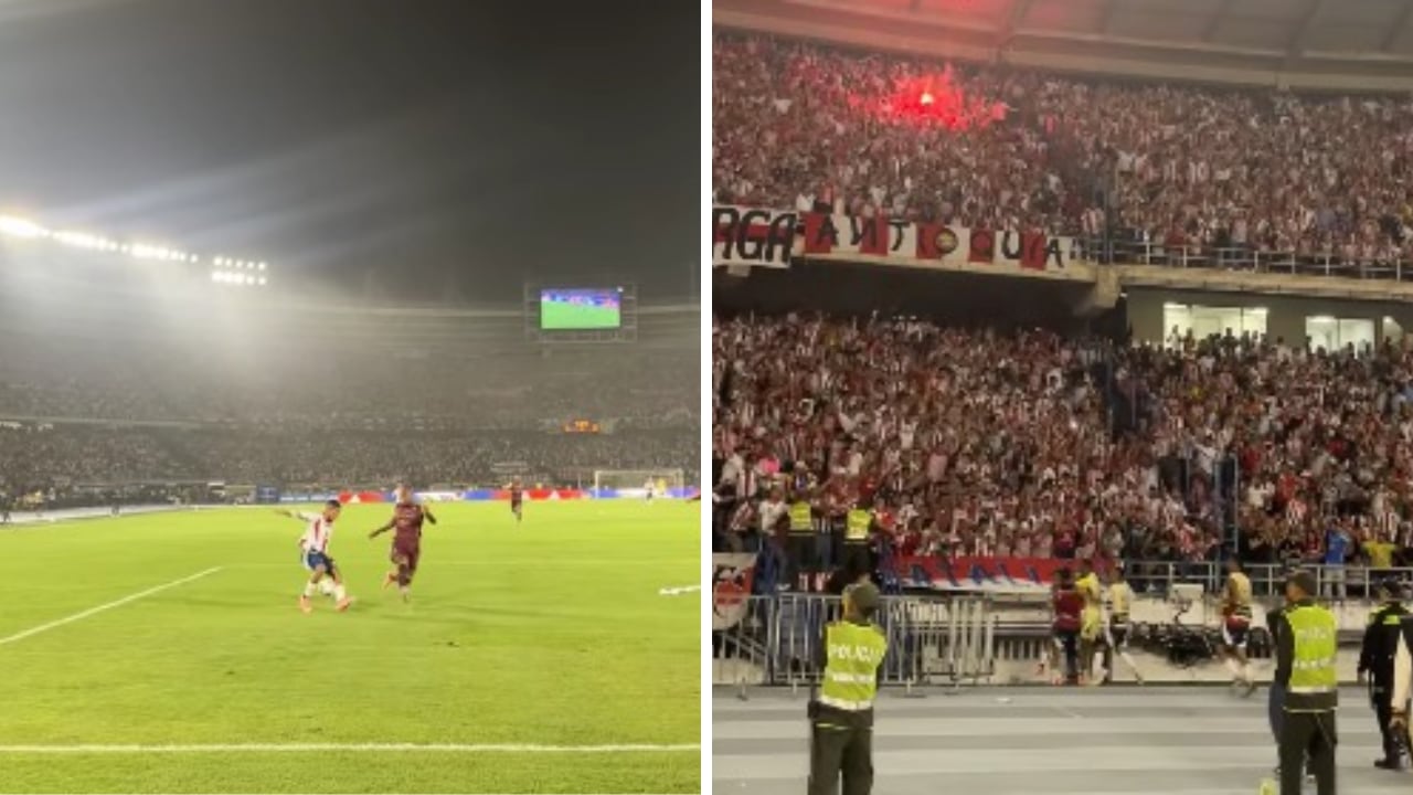 Golazo de José Enamorado, en la final Junior vs. Tolima, desde la tribuna.