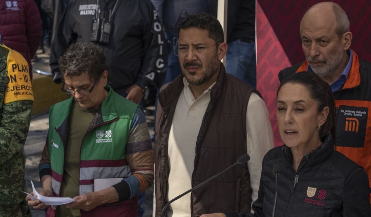 La mandataria de Ciudad de México, Claudia Sheinbaum, anunciando las nuevas medidas que se tomarán en el Metro de la capital