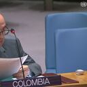 Álvaro Leyva durante su intervención en el Consejo de Seguridad de la ONU