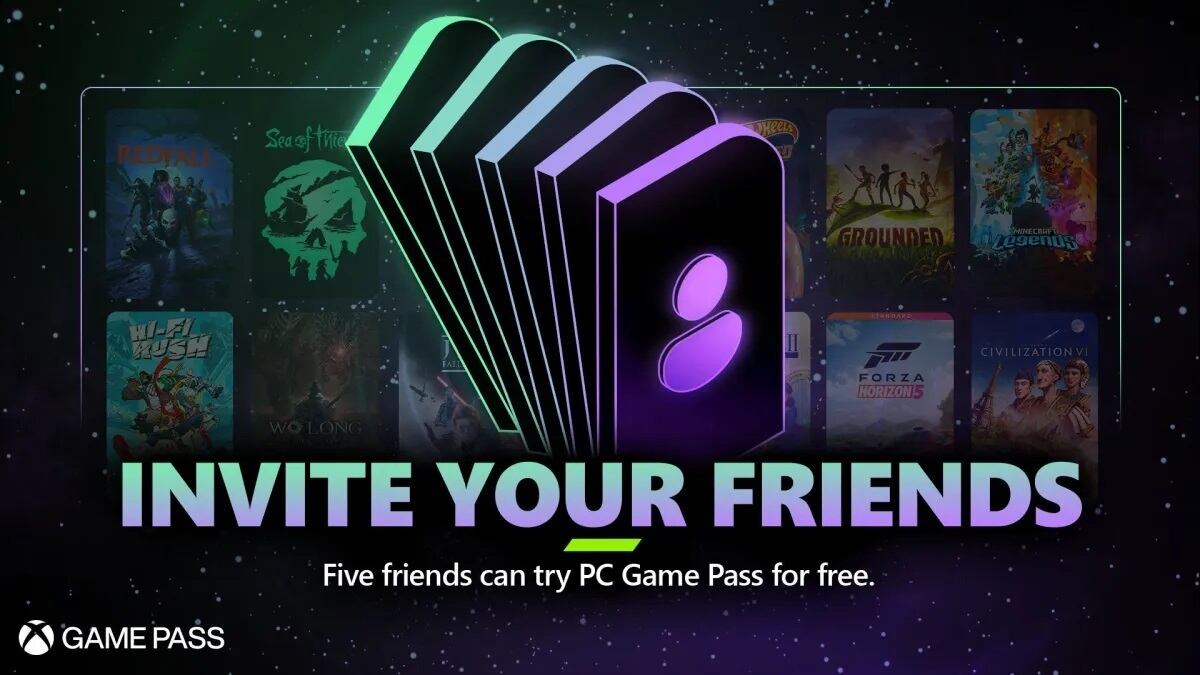 Xbox permite regalar pruebas gratuitas de PC Game Pass de 14 días a hasta 5 amigos nuevos en la plataforma