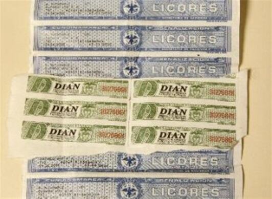 Algunas estampillas de licor adulterado 