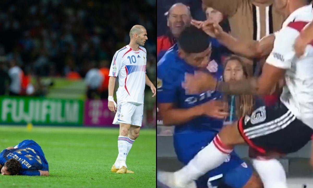 Cabezazo en el fútbol argentino.