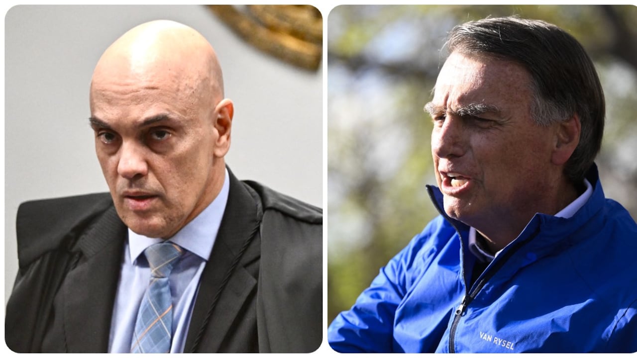 Alexandre de Moraes y Jair Bolsonaro