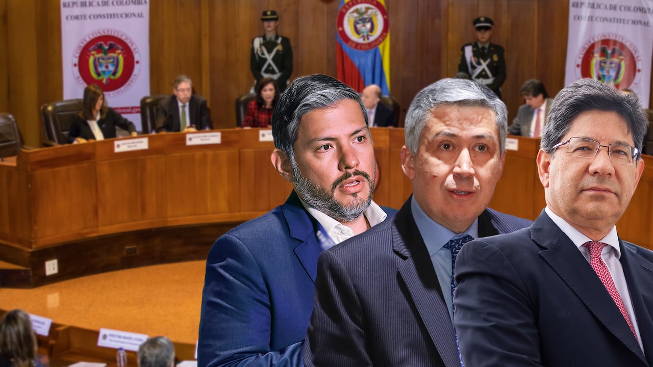 Carlos Augusto Chacón, director del Instituto de Ciencia Política Hernán Echavarría Olózaga (ICP); Hernando Herrera, presidente de la Corporación Excelencia en la Justicia (CEJ), y Alejandro Linares, ex presidente de la Corte Constitucional de Colombia