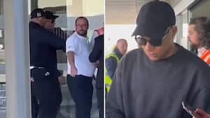 Kylian Mbappé captado este miércoles en el aeropuerto de Barcelona