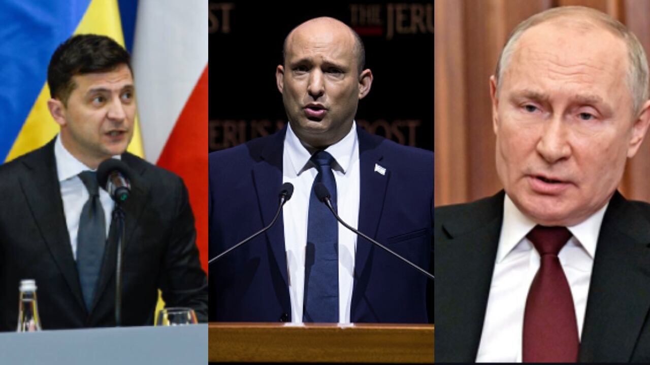 El presidente ucraniano, Volodímir Zelenski, conversó con su homólogo israelí, Naftali Bennett, sobre el conflicto con Rusia.