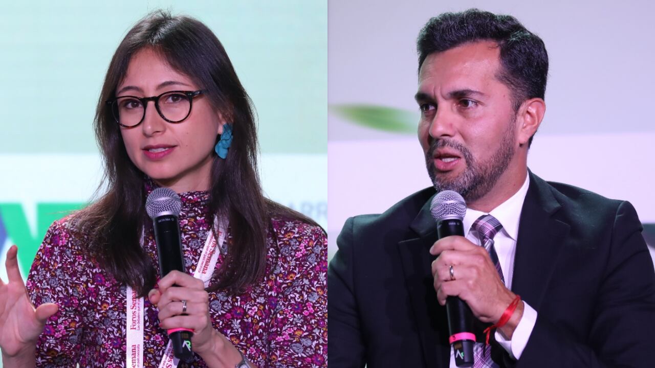 Natalia Castaño, directora del Centro de Estudios Urbanos y Ambientales Urbam Eafit y Jimmy Cruz, alcalde de Curridabat, Costa Rica.