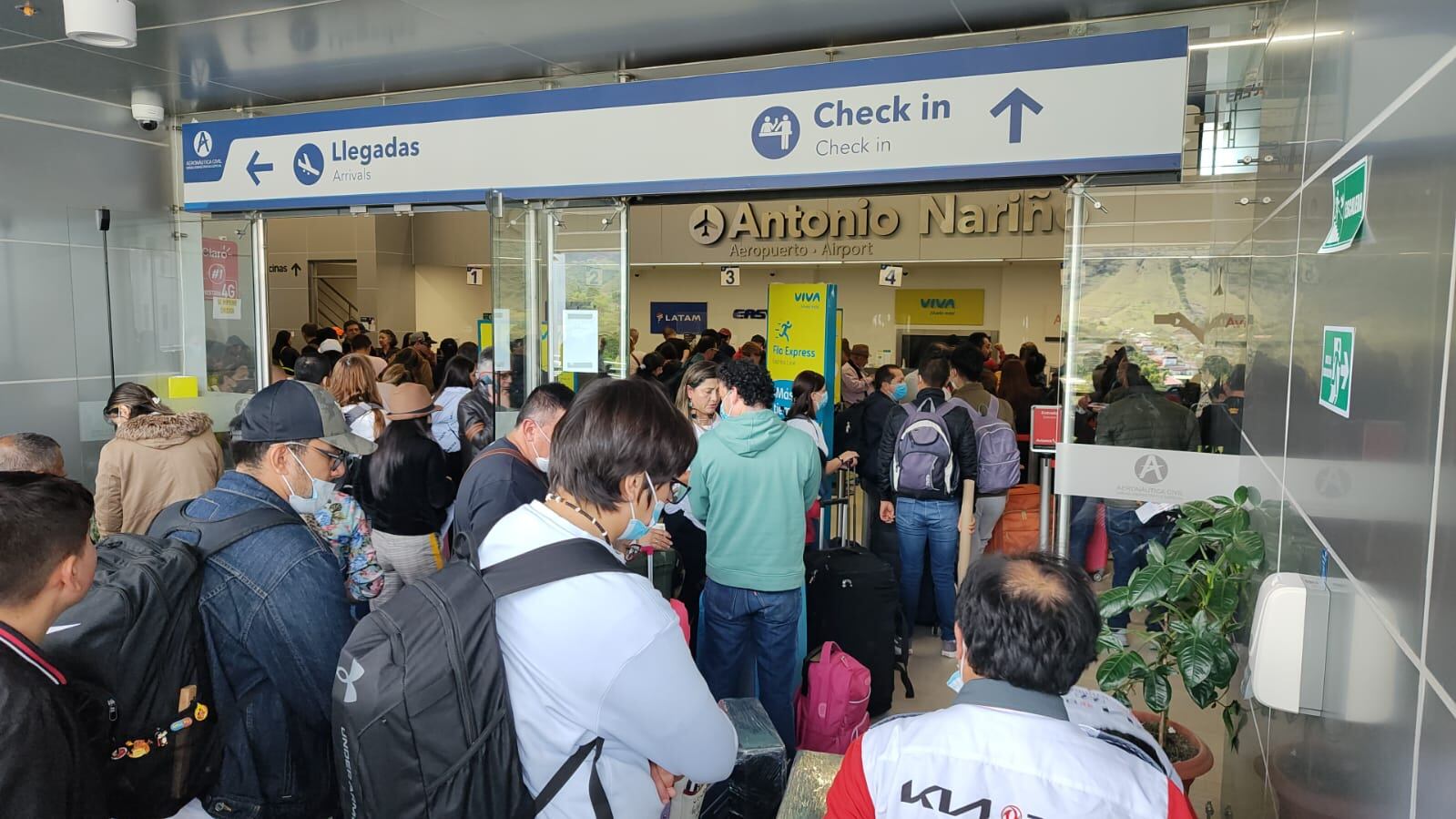Panorama en el aeropuerto de Nariño.