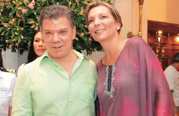 Juan Manuel Santos y María Clemencia de Santos.