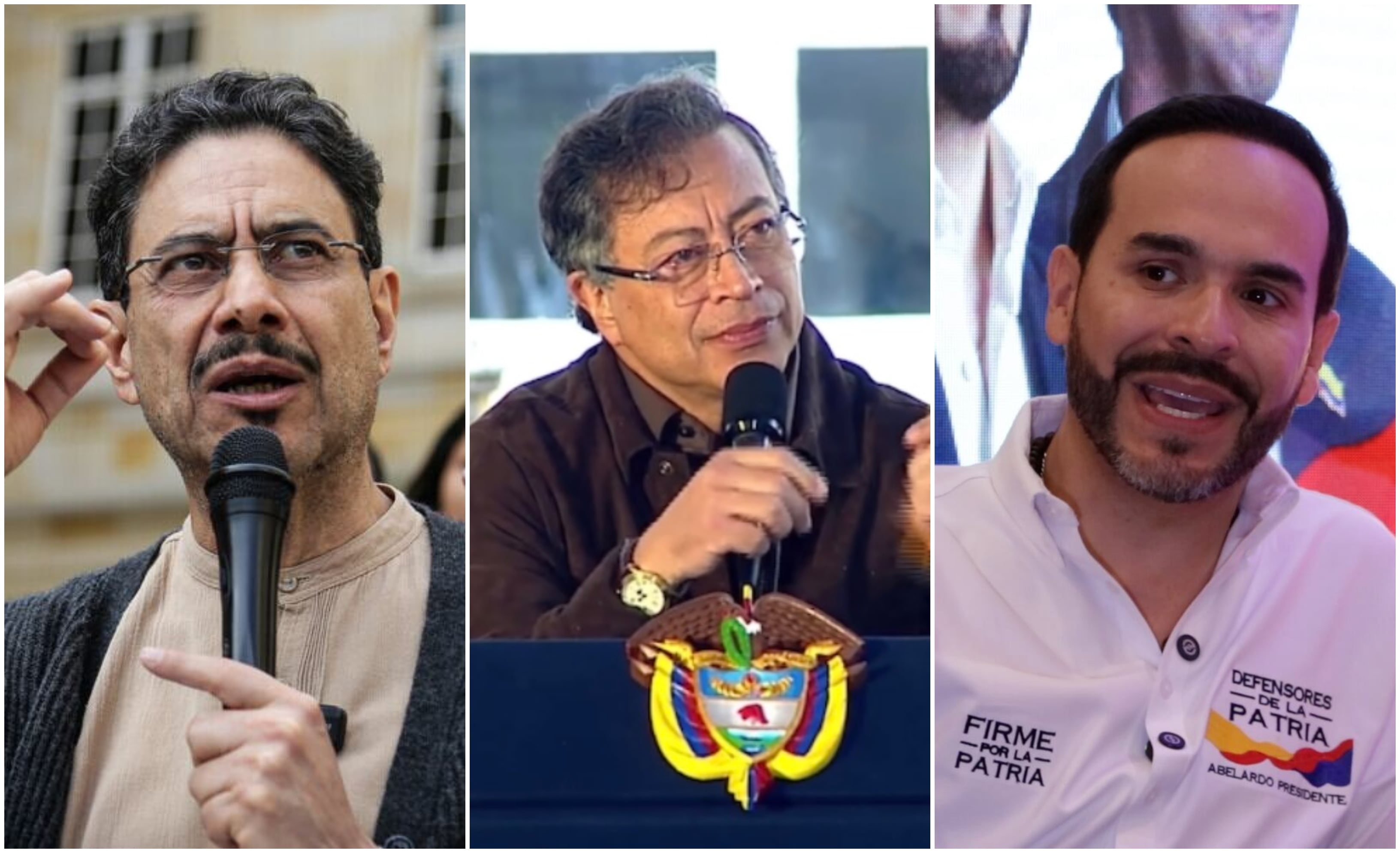 Iván Cepeda, Gustavo Petro y Abelardo de la Espriella.