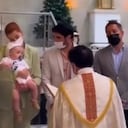 Carolina Cruz y Lincoln Palomeque bautizaron a su hijo Salvador