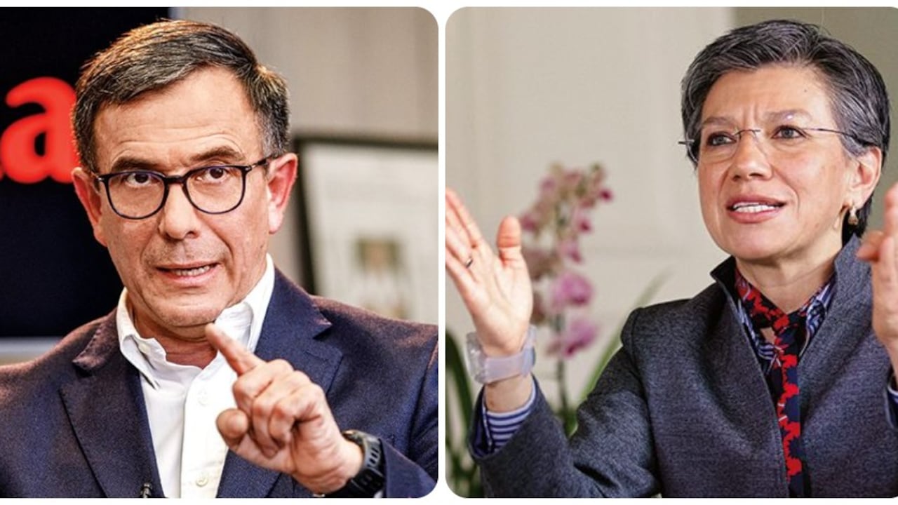 El general Jorge Luis Vargas y Claudia López.