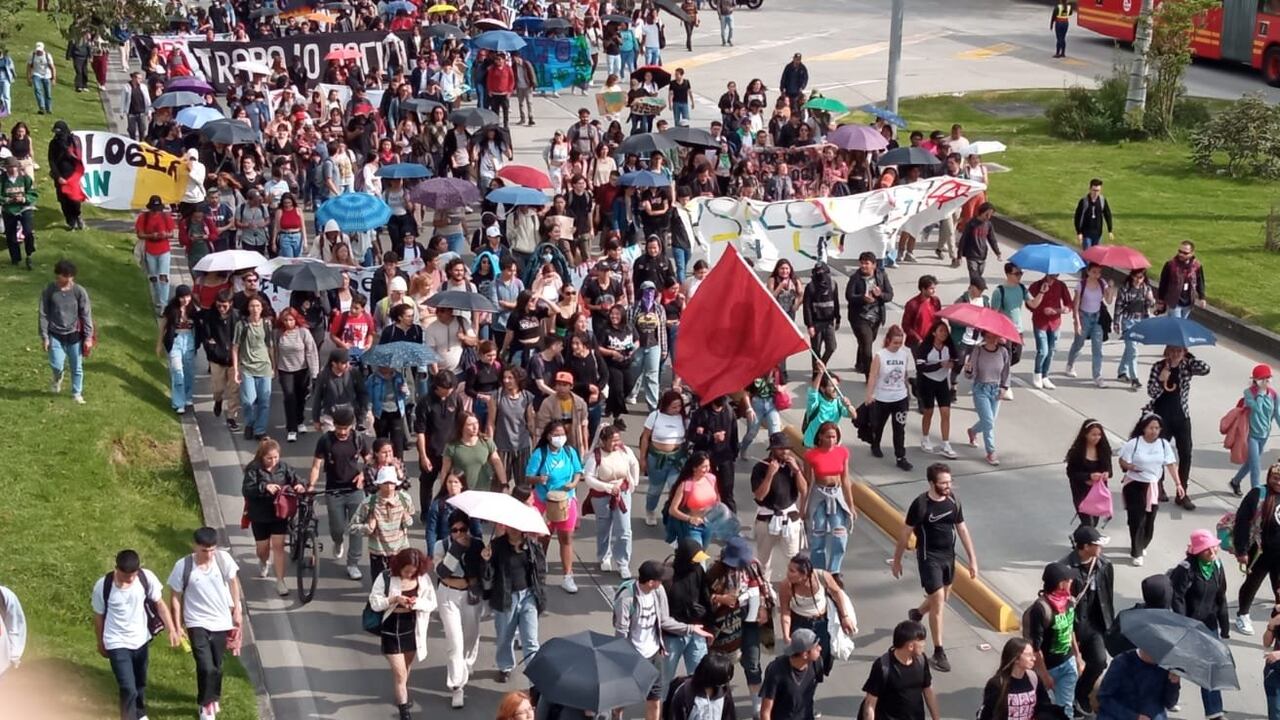Protestas en la Universidad Nacional.