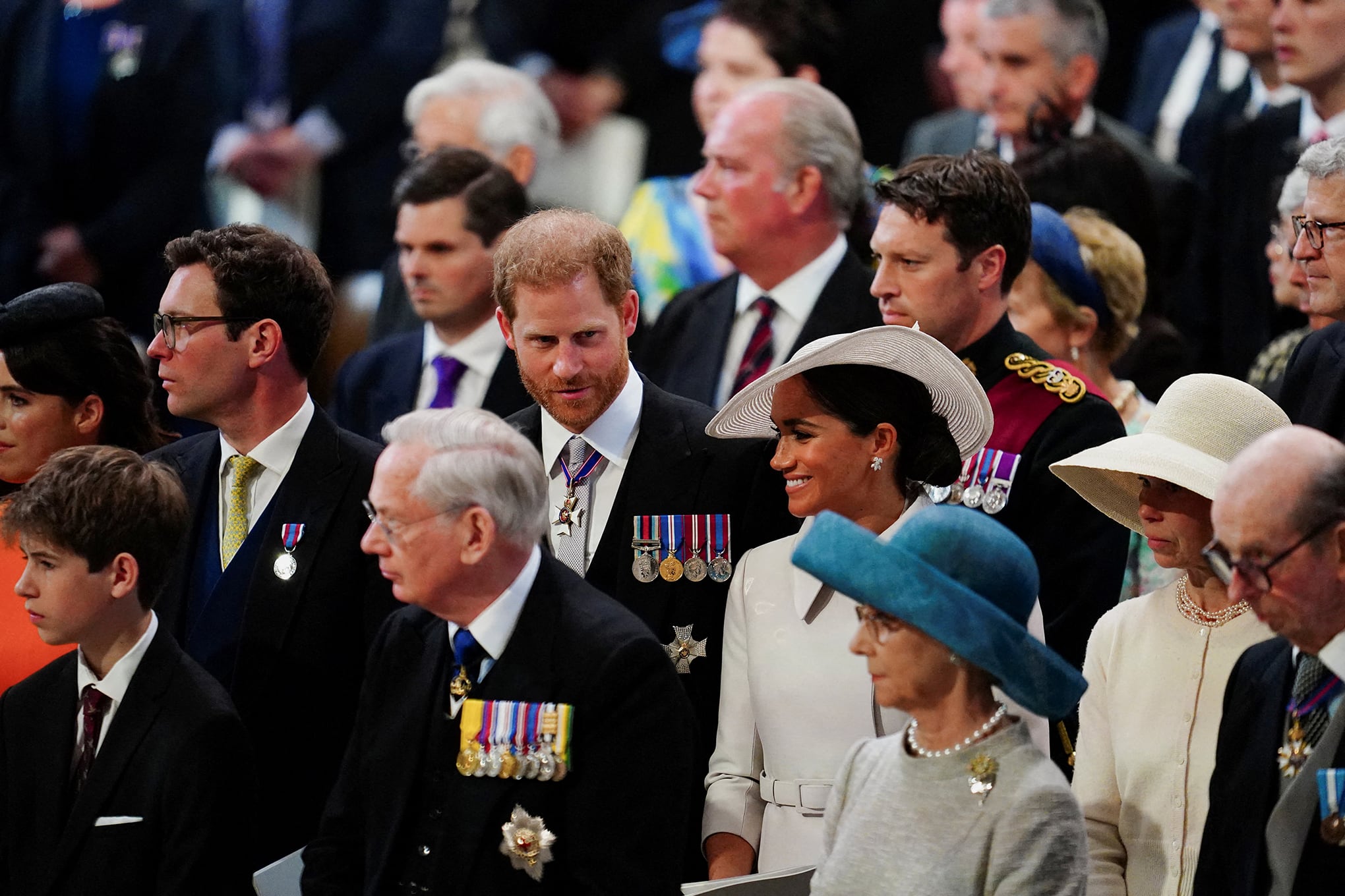 En imágenes : Harry y Meghan en el Jubileo de la Reina