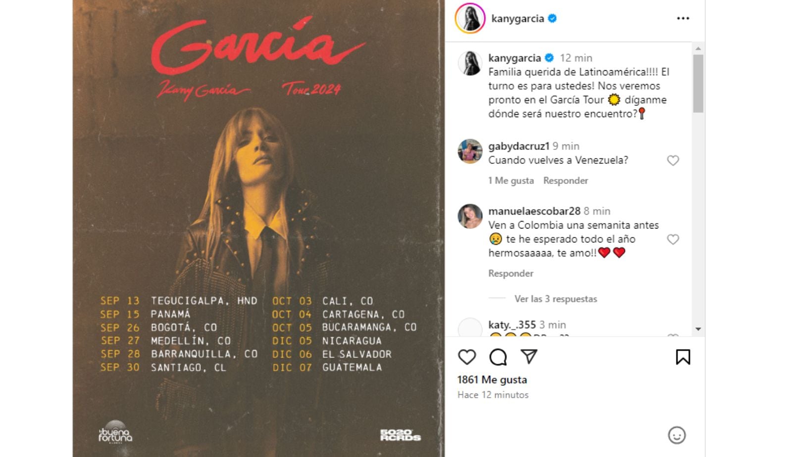 Concierto de Kany García en Bogotá: fechas, precios y más detalles sobre su gira por Colombia