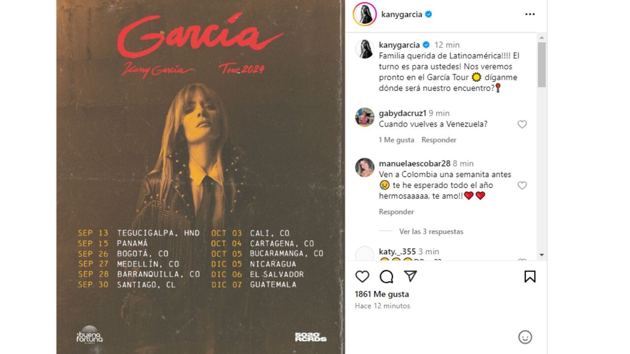 Concierto de Kany García en Bogotá: fechas, precios y más detalles sobre su gira por Colombia