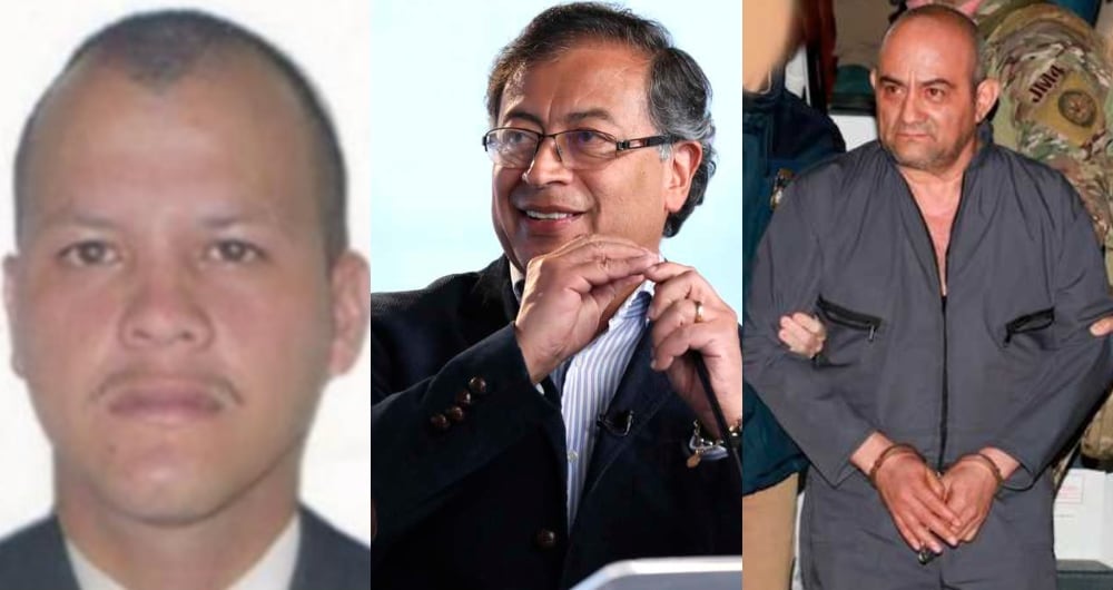 Alias Siopas, el candidato Gustavo Petro, y alias Otoniel