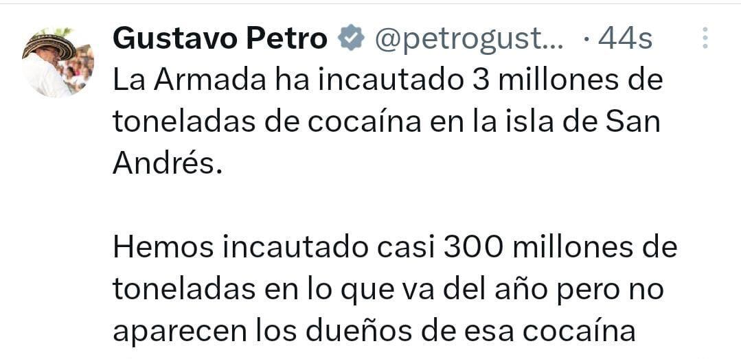 Trino del presidente Gustavo Petro que generó polémica y críticas en redes sociales.